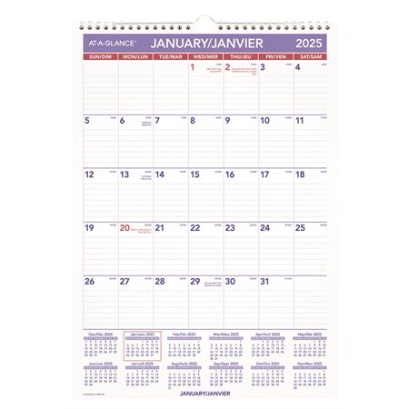 Recycled Monthly Wall Calendar (2025) 12 x 17 in.