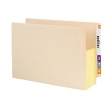 End Tab File Pockets with Reinforced Tab Letter size, 5-1 / 4" expansion. Box of 40