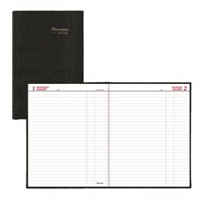 Traditional Daily Planner (2025) 10 x 7-7/8 in black