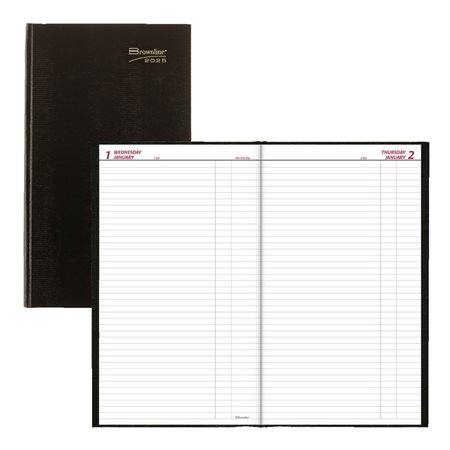 Traditional Daily Planner (2025) 13-3 / 8 x 7-7 / 8 in black