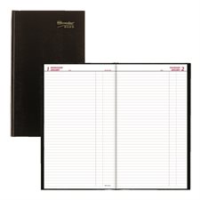 Traditional Daily Planner (2025) 13-3/8 x 7-7/8 in black