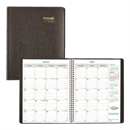 EcoLogix® Monthly Diary (2025) English - 11 x 8-1 / 2 in.