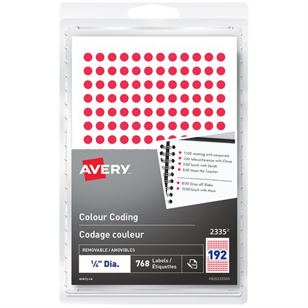 Self-Adhesive Colour Coding Labels red