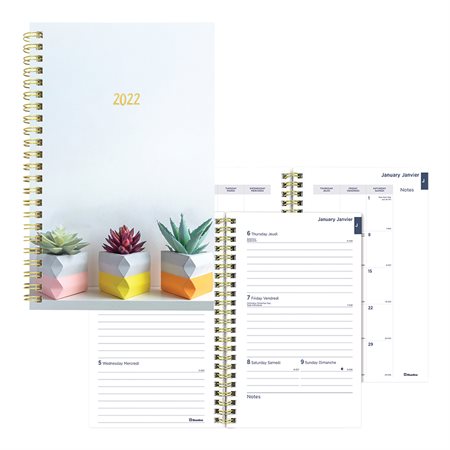 Succulent Plants Weekly / Monthly Diary (2023) square pots