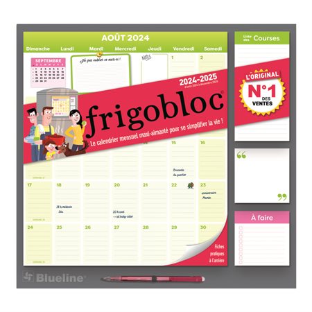 Calendrier magnétique frigobloc (2025) français