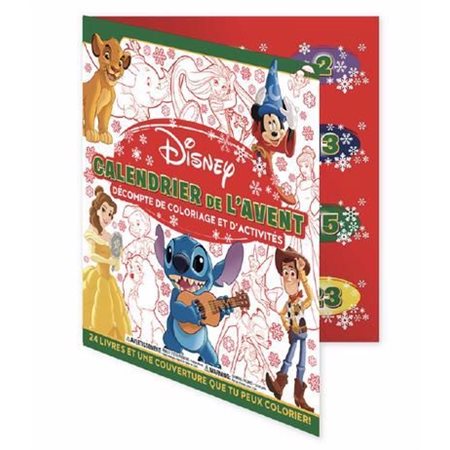 Disney - Calendrier de l'Avent : Décompte de coloriage et d'activités